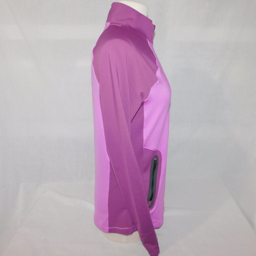 Under Armour fitted Coldgear Reactor 1/4 Zip Pullover LS running shirt Womens L - Picture 7 of 10